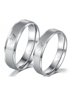 DIY Fashion Couple Jewelry Her King His Queen Wedding Rings - Black Queen 7