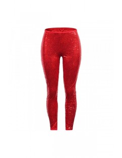 Red Glitter Sequin Sexy Plus Size Pants