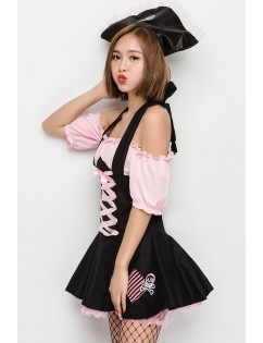 Pink Sexy Dress Pirate Cosplay Costume