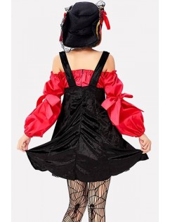 Red Pirate Dress Sexy Halloween Costume