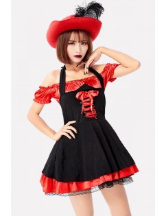 Black Pirate Lolita Halloween Cosplay Costume
