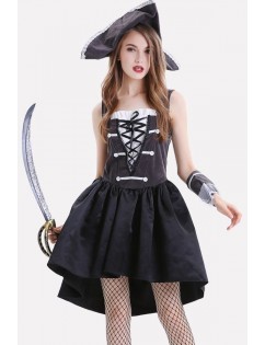 Black Pirate Cosplay Halloween Costume