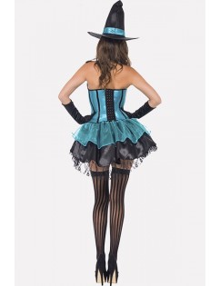 Blue Witch Dress Sexy Halloween Costume