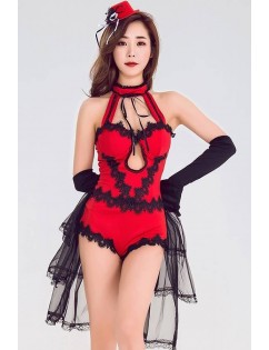 Red Dancer Bodysuit Sexy Halloween Costume