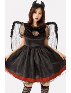 Black Devil Dress Sexy Halloween Costume