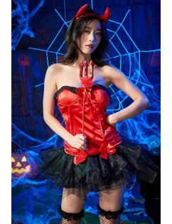 Red Devil Dress Sexy Halloween Costume