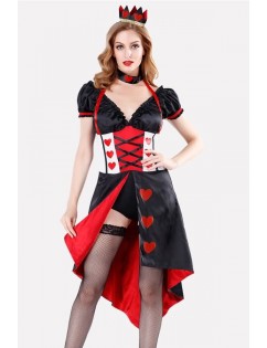 Black Queen Of Hearts Sexy Halloween Cosplay Costume