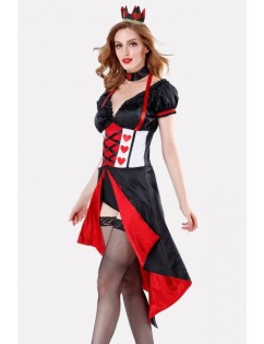 Black Queen Of Hearts Sexy Halloween Cosplay Costume