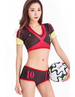Red Cheerleader Football Baby Sexy Sports Costume