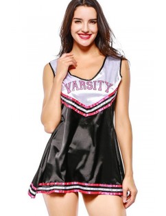 Black Cheerleader Uniform Sexy Sports Costume