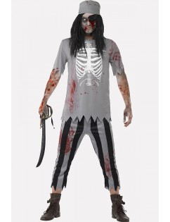 Men Gray Vampire Horror Halloween Cosplay Costume