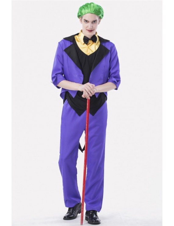 Men Purple Suicide Squad Joke Halloween Cosplay Costume