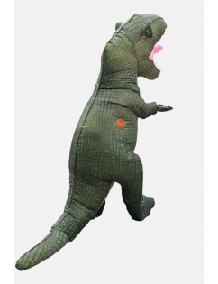 Men Army-green Tyrannosaurus Rex Inflatable Adult Halloween Costume