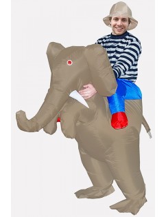 Men Coffee Elephant Inflatable Cute Halloween Cosplay Costume