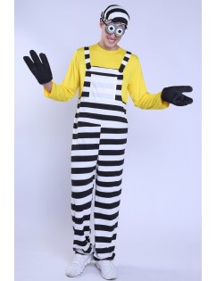 Men Yellow Minion Halloween Cosplay Costume