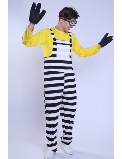 Men Yellow Minion Halloween Cosplay Costume