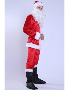 Men Red Santas Christmas Cosplay Costume