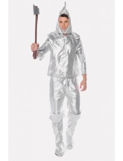 Men Silver The Wizard Of Oz Metallic Halloween Cosplay Costume