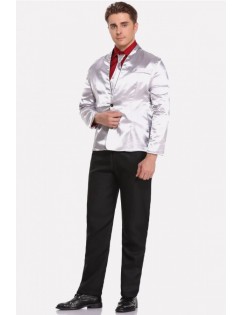 Men Silver Suicide Squad The Joker Cosplay Costume