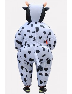 Men Black-white Cow Inflatable Adult Halloween Costume