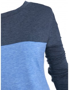 Plus Size Colorblock Twisted Drop Shoulder T-shirt - Multi-c 2x