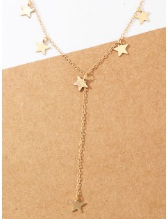 Metal Star Pendant Necklace - Gold